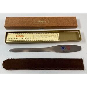 Vintage Zippo Letter Opener Complete In Box  *MINT*